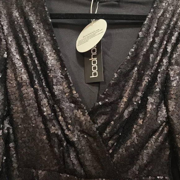 Boohoo | Dresses | Black Sequin Dress | Poshmark